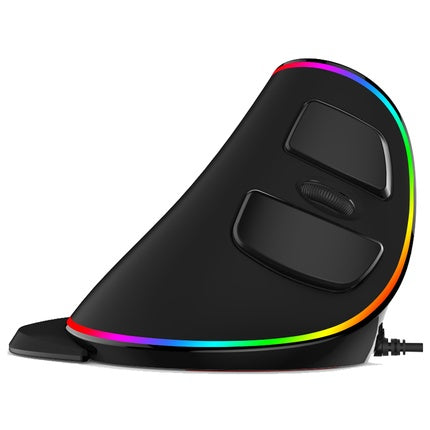 Vertical Ergonomic RGB Wired Mouse – Snail Design