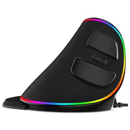 Vertical Ergonomic RGB Wired Mouse – Snail Design