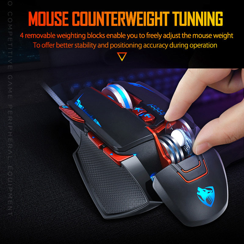 Thunder Wolf V9 Gaming Mouse – Precision & RGB Lighting