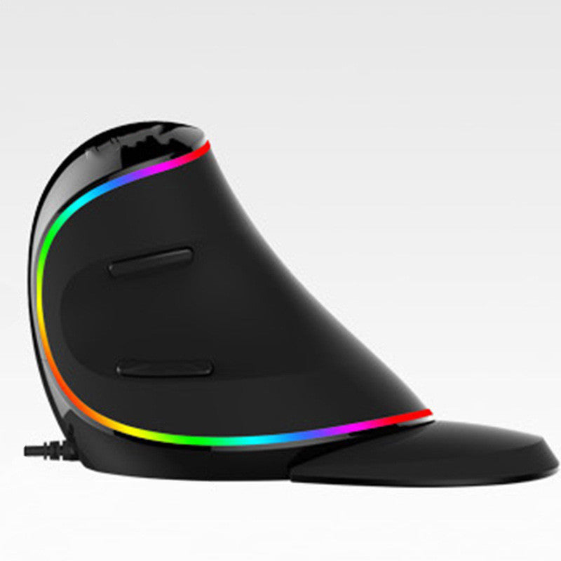 Vertical Ergonomic RGB Wired Mouse – Snail Design