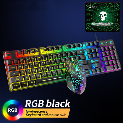 Kuiying T6RGB Gaming Keyboard & Mouse Set – Luminous Backlight