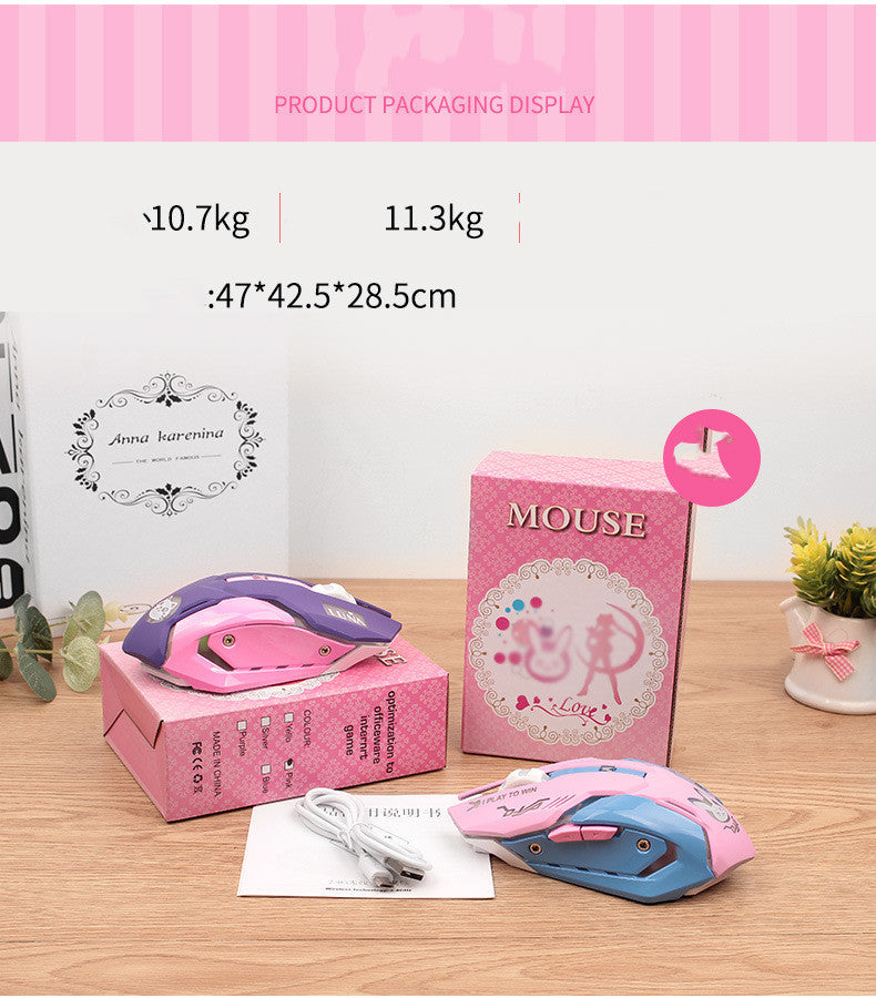 Silent Gaming Mouse – Ergonomic & High-Precision USB/Wireless