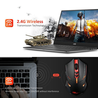 Silent Wireless Mouse – Luminous & Power-Saving Design
