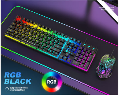 Kuiying T6RGB Gaming Keyboard & Mouse Set – Luminous Backlight