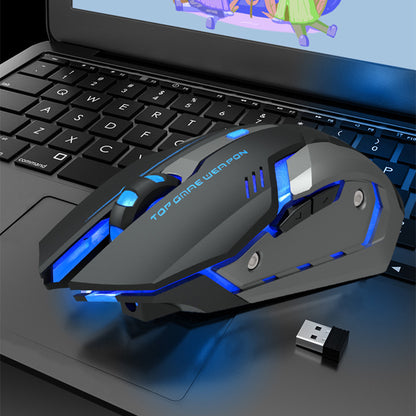 Wireless Charging Silent Gaming Mouse – Mechanical Style